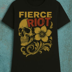 FIERCE RIOT "Skull & Bloom" Tee